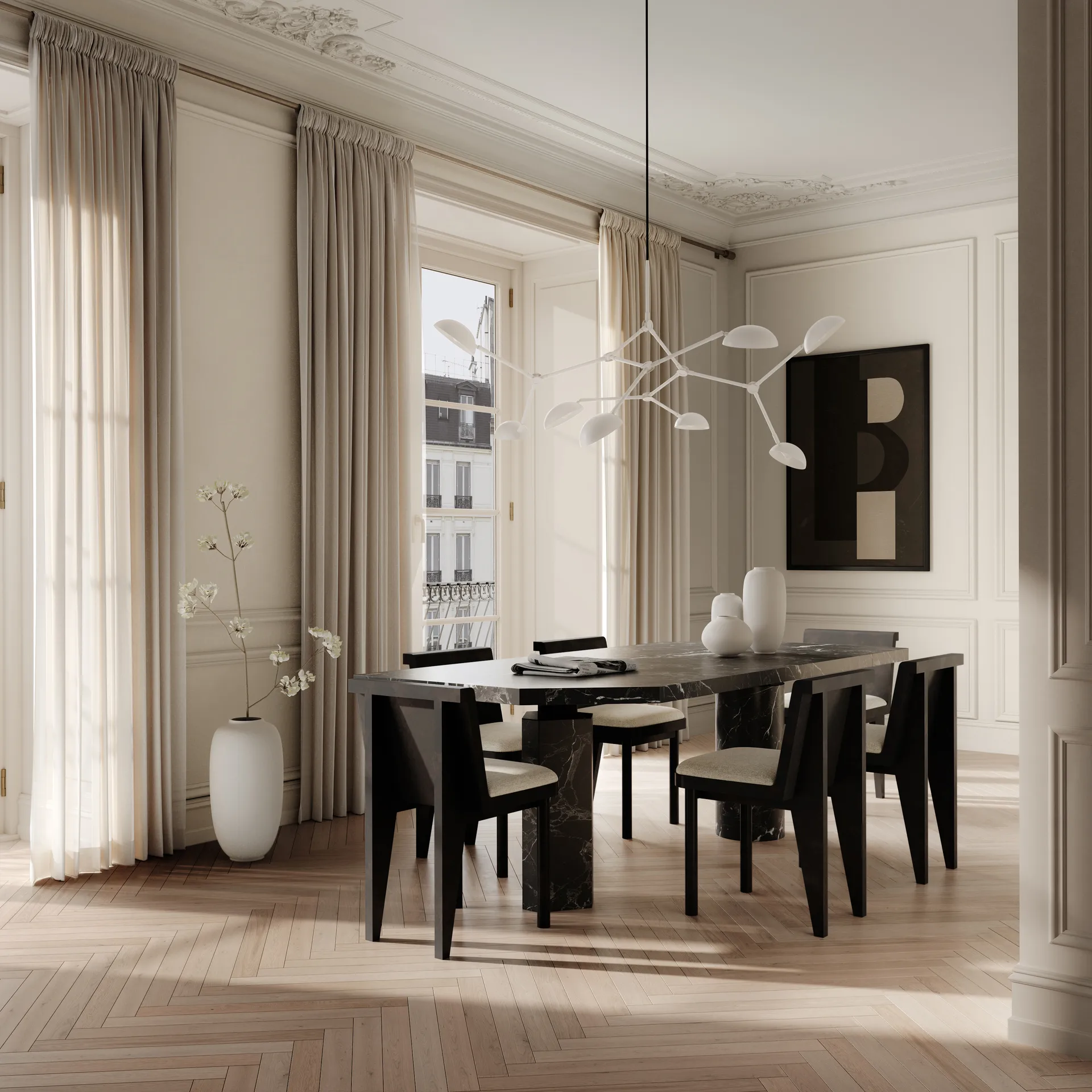 Drop Chandelier chandelier, White 101 Copenhagen