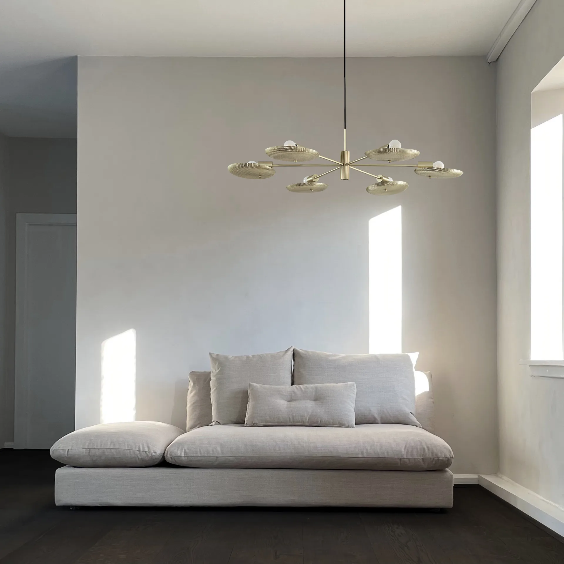 Papillion chandelier perforated, Brass 101 Copenhagen