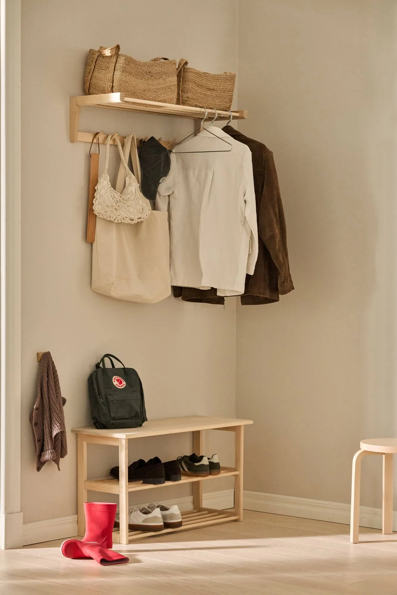 Bäckebo shoe rack with seat, Birch, 80x48x30 cm 1898