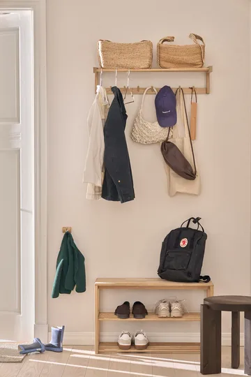 Bäckebo shoe rack with seat - Oak, 80x48x30 cm - 1898