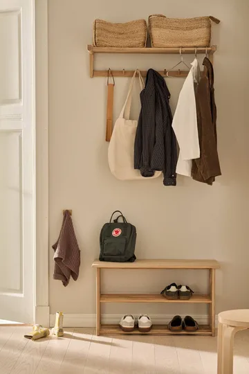 Bäckebo shoe rack with seat - Oak, 80x48x30 cm - 1898