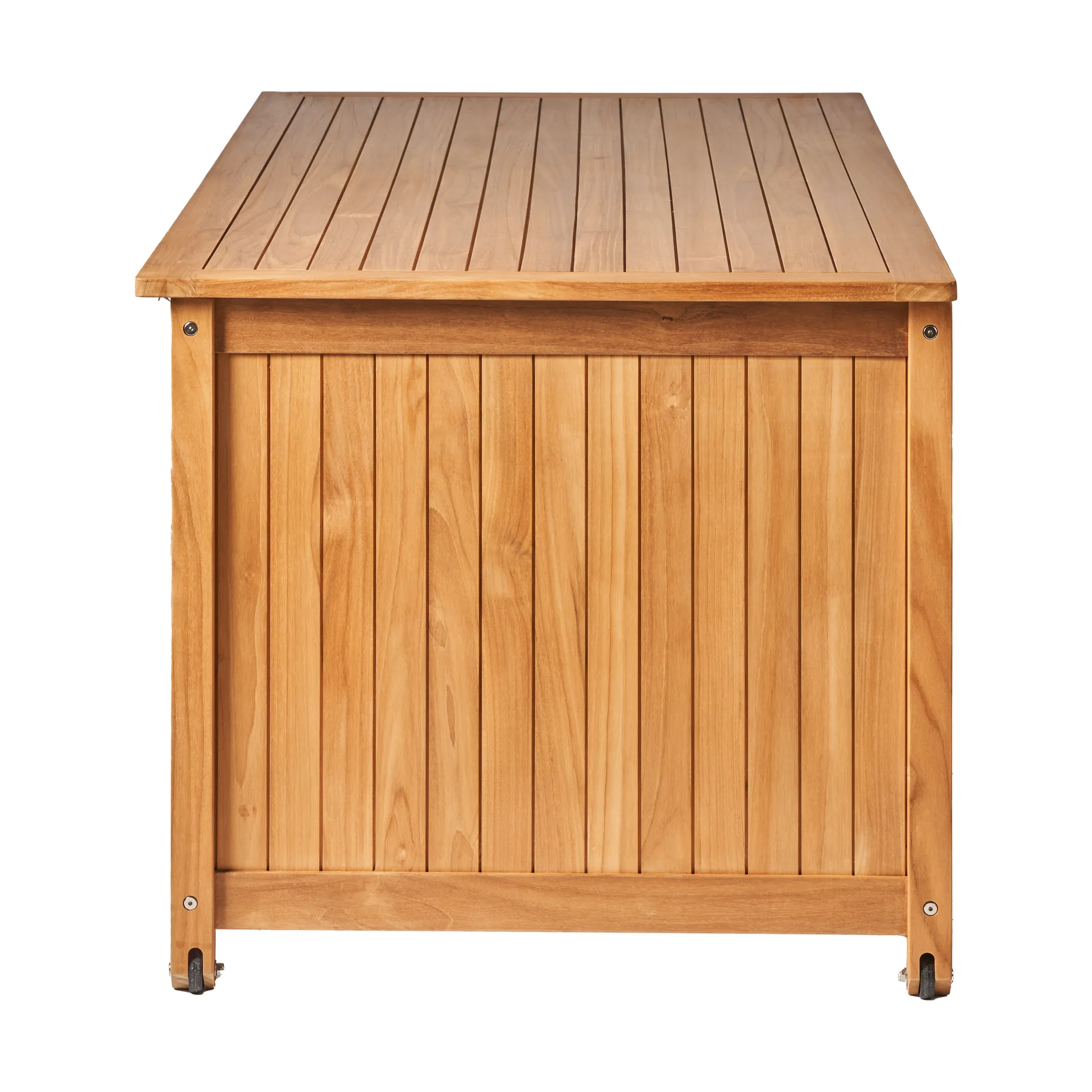 Bjärknäs cushion box with wheels L 180x85x75 cm, Teak 1898