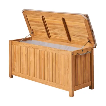 Bjärknäs cushion box with wheels S 130x50x60 cm - Teak - 1898