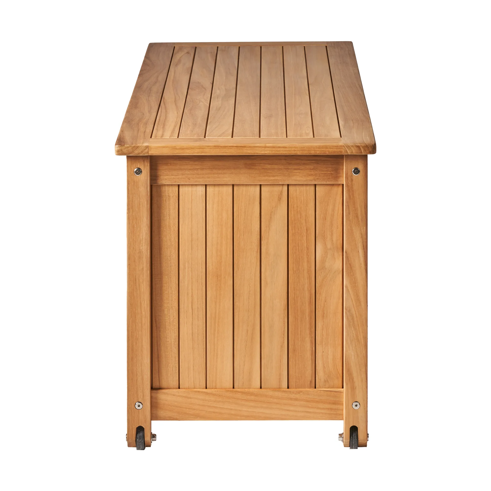Bjärknäs cushion box with wheels S 130x50x60 cm, Teak 1898