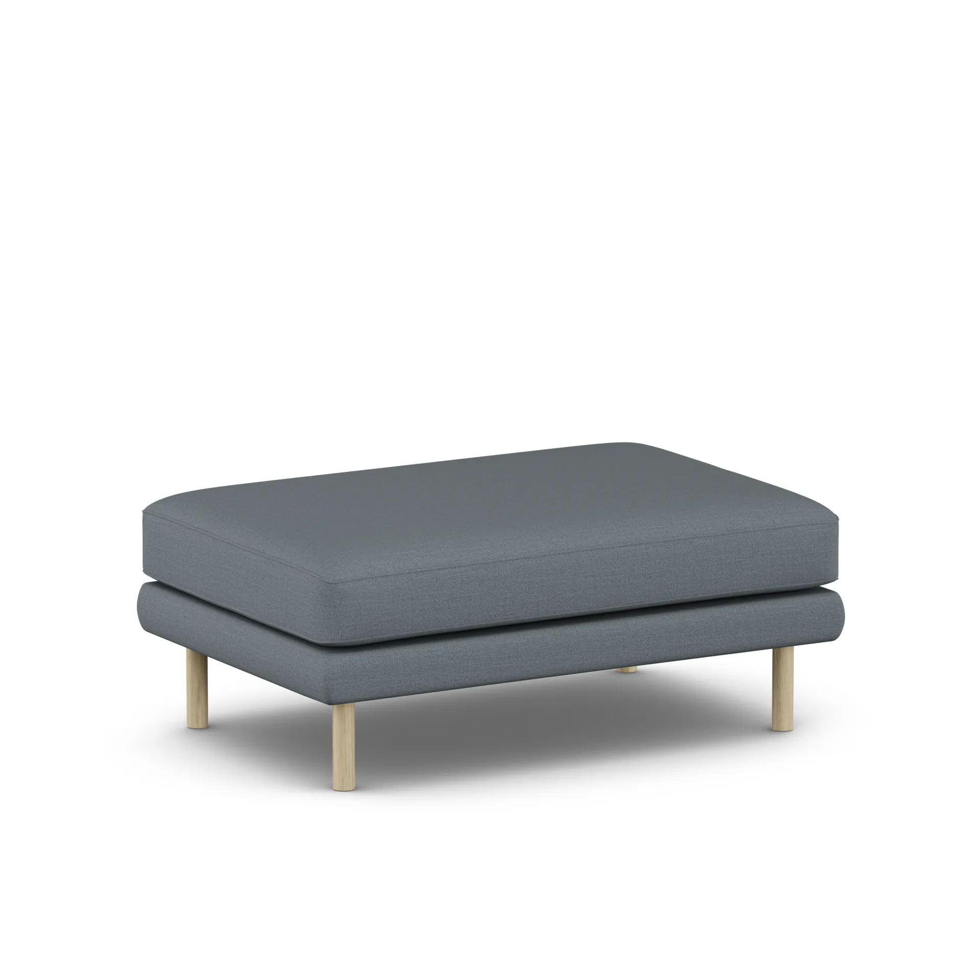 Bredhult footstool, Same Blue 6678-white-oiled oak 1898