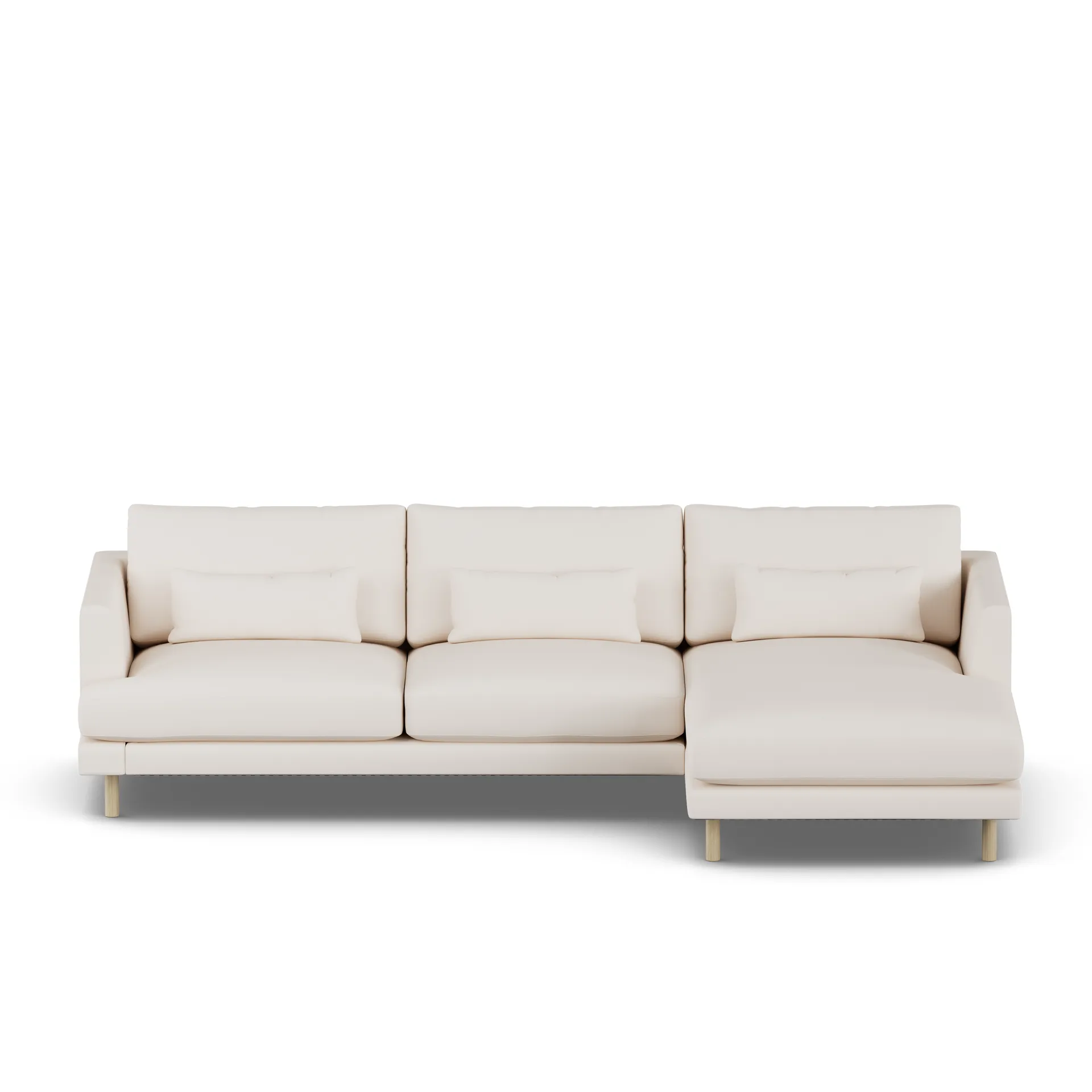 Bredhult sofa, Caleido Beige 9600-white-oiled oak, 2,5-seater C1 1898