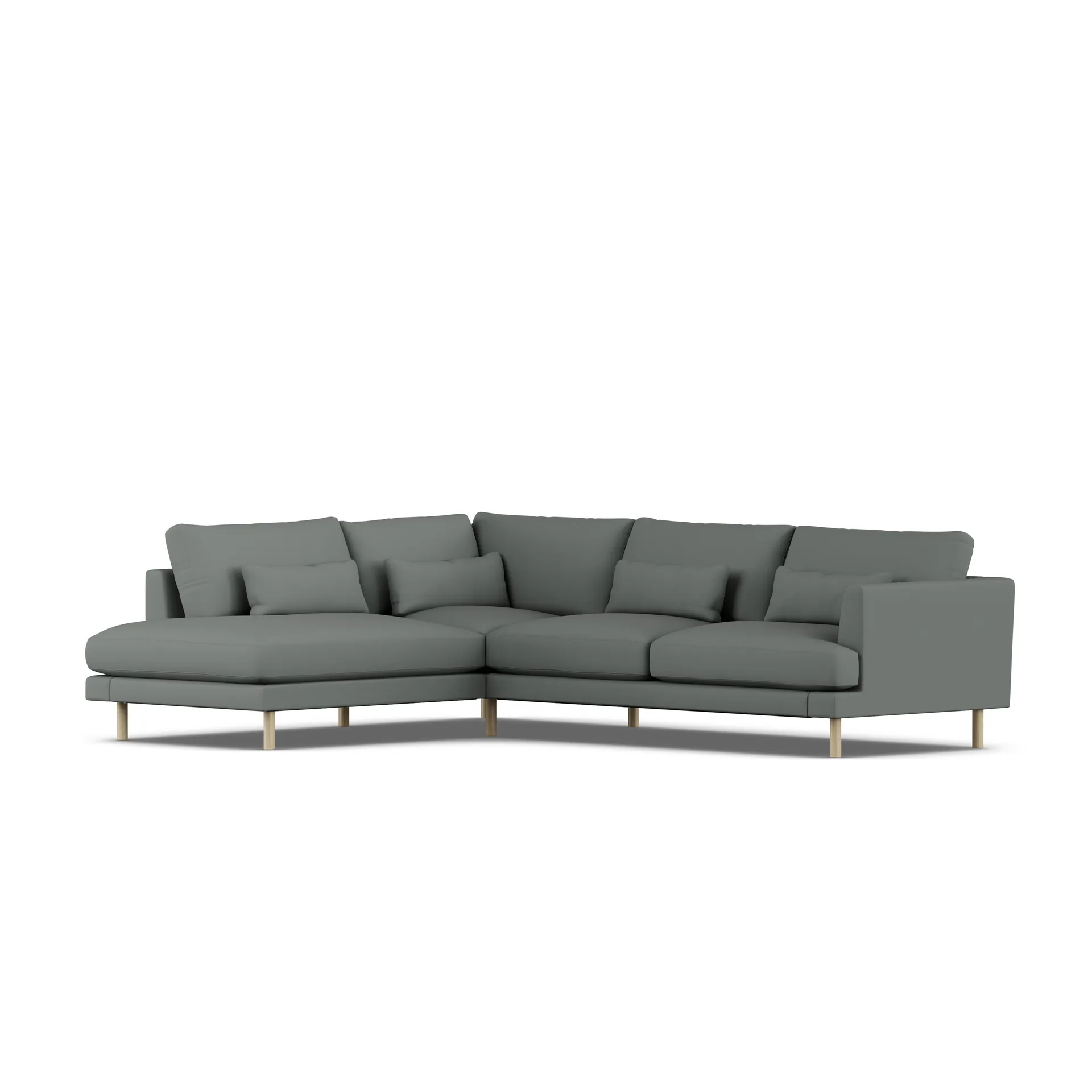 Bredhult sofa, Caleido Grey 1240-white-oiled oak, 3-seater A2 1898