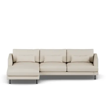 Bredhult sofa - Jump Beige 1956-black steel, 2,5-seater C2 - 1898