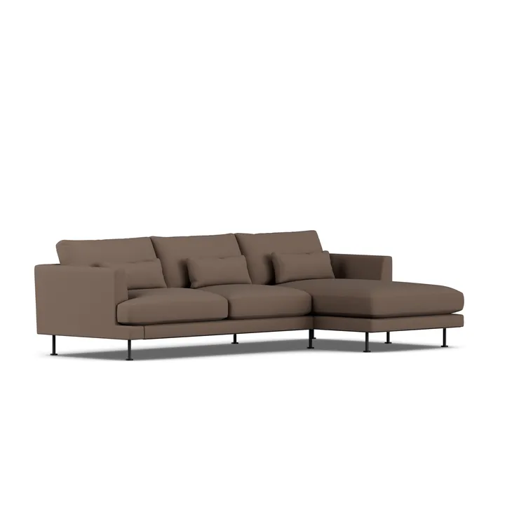 Bredhult sofa - Jump Brown 1955-black steel, 2,5-seater C1 - 1898
