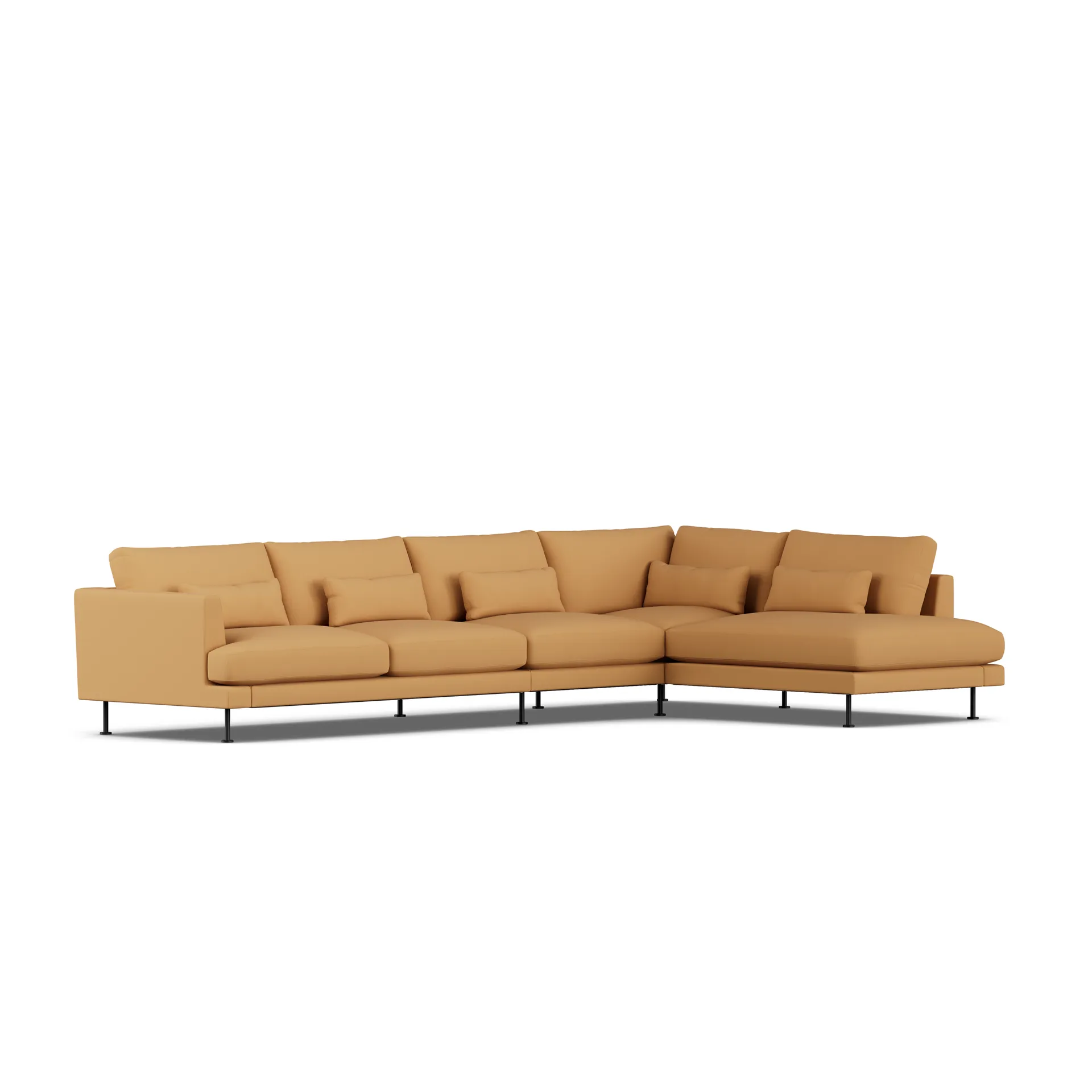 Bredhult sofa, Jump Honey 1959-black steel, 4-seater B1 1898