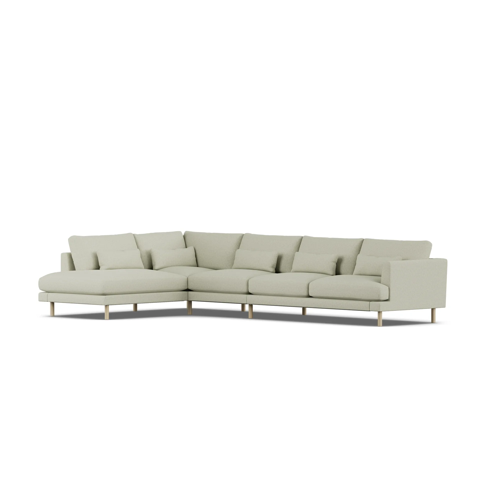 Bredhult sofa, Luiza Beige 3981-white-oiled oak, 4-seater B2 1898
