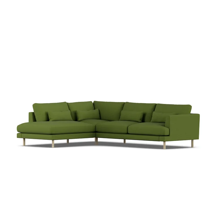Bredhult sofa - Luiza Green 3975-white-oiled oak, 3-seater A2 - 1898