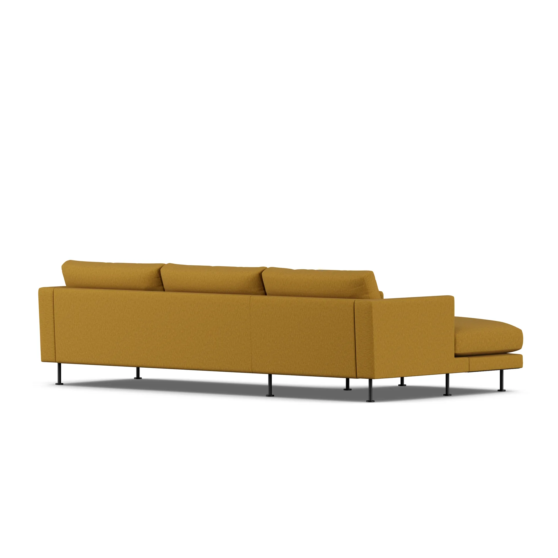 Bredhult sofa, Luiza Mustard 3972-black steel, 2,5-seater C2 1898