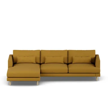 Bredhult sofa - Luiza Mustard 3972-white-oiled oak, 2,5-seater C2 - 1898