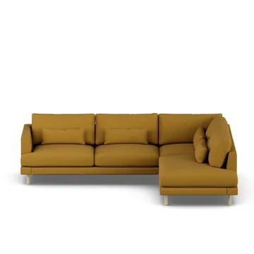 Bredhult sofa - Luiza Mustard 3972-white-oiled oak, 3-seater A1 - 1898