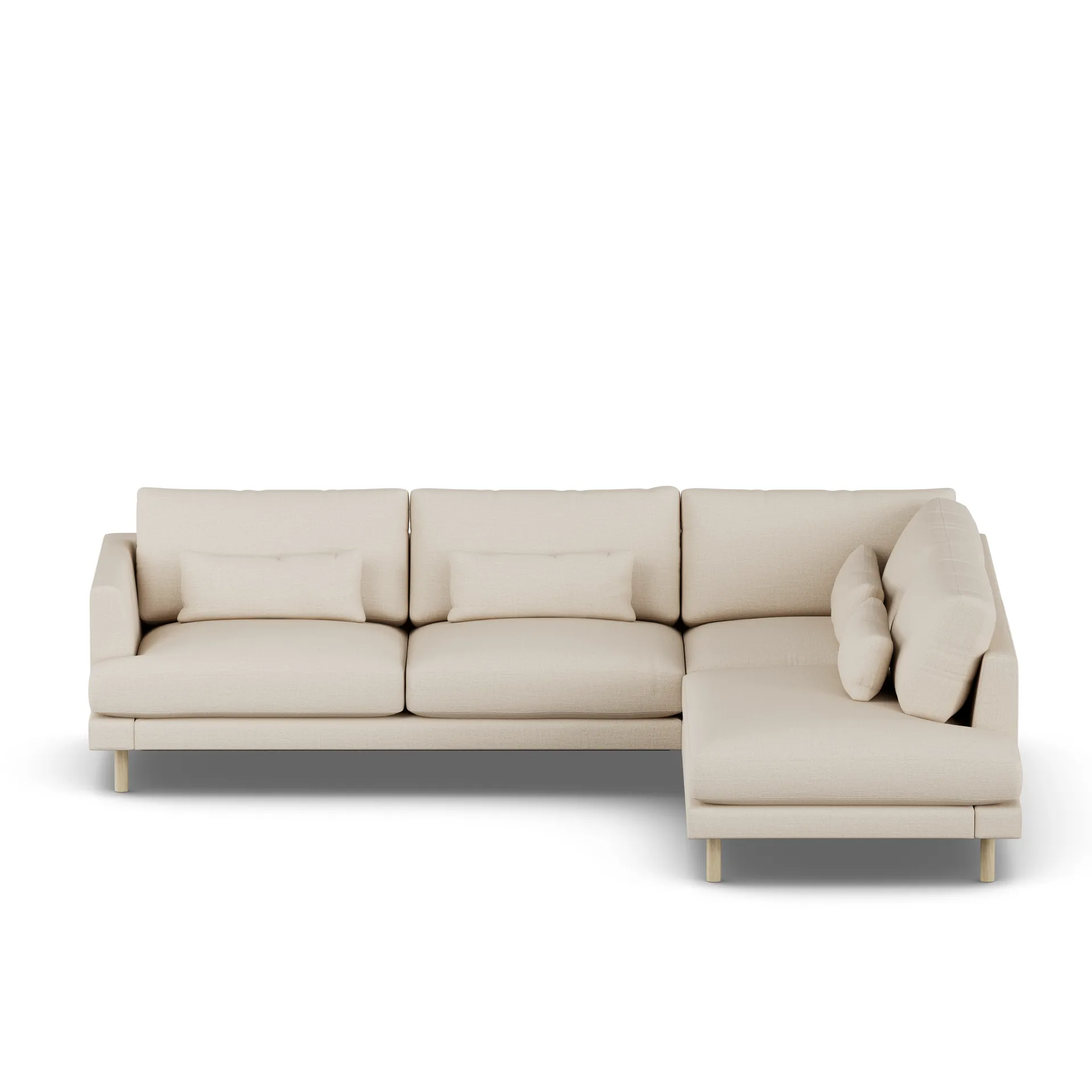 Bredhult sofa, Same Beige 6670-white-oiled oak, 3-seater A1 1898