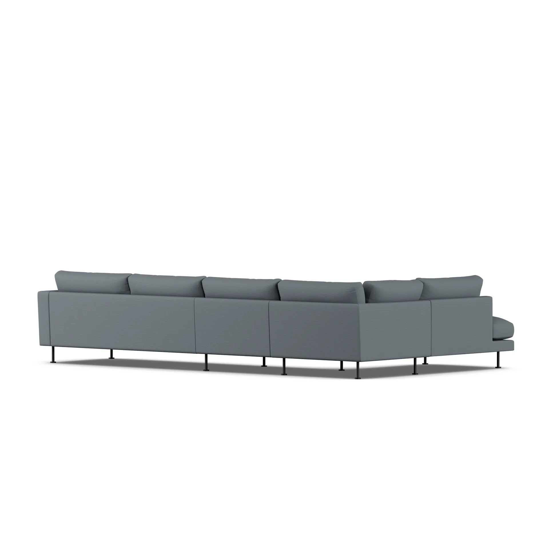 Bredhult sofa, Same Blue 6678-black steel, 4-seater B2 1898