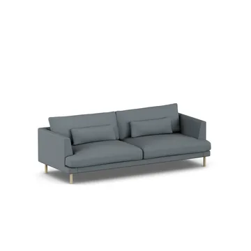 Bredhult sofa - Same Blue 6678-white-oiled oak, 3-seater - 1898