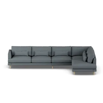 Bredhult sofa - Same Blue 6678-white-oiled oak, 4-seater B1 - 1898