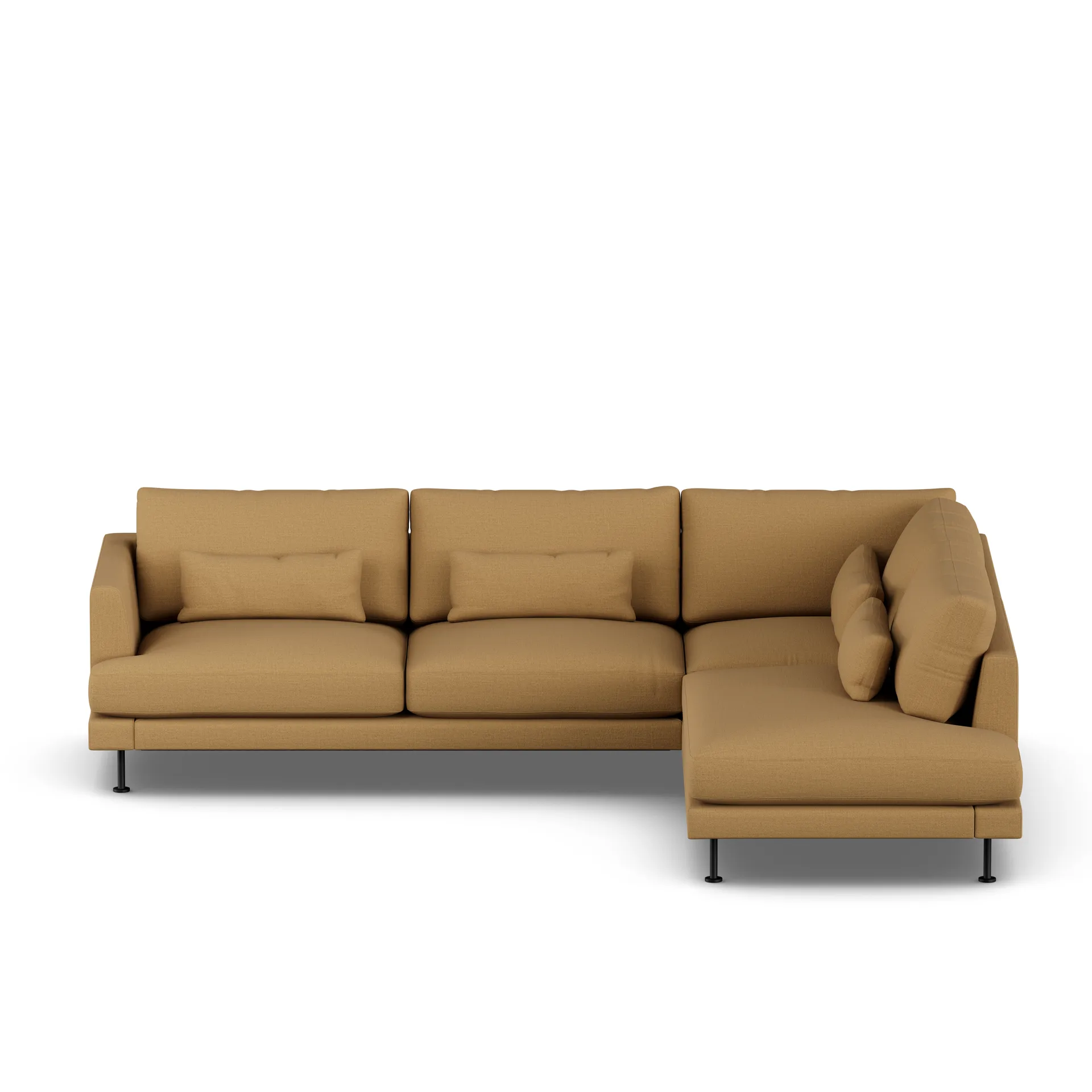 Bredhult sofa, Same Ochre 6676-black steel, 3-seater A1 1898