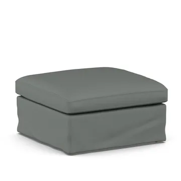 Linnevik footstool - Caleido Grey 1240-white-oiled oak, with skirt - 1898