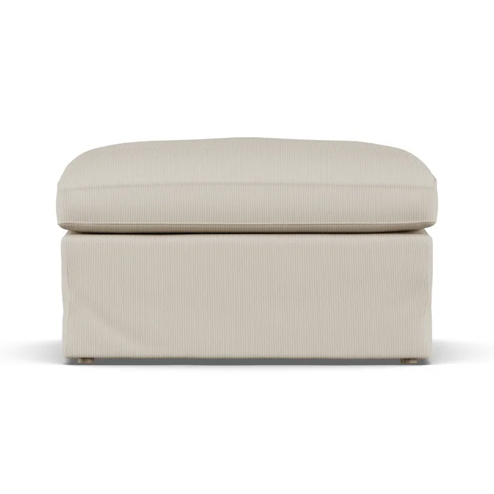 Linnevik footstool - Jump Beige 1956-white-oiled oak, with skirt - 1898