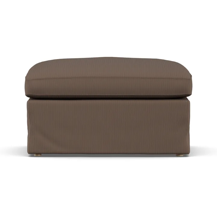 Linnevik footstool - Jump Brown 1955-white-oiled oak, with skirt - 1898