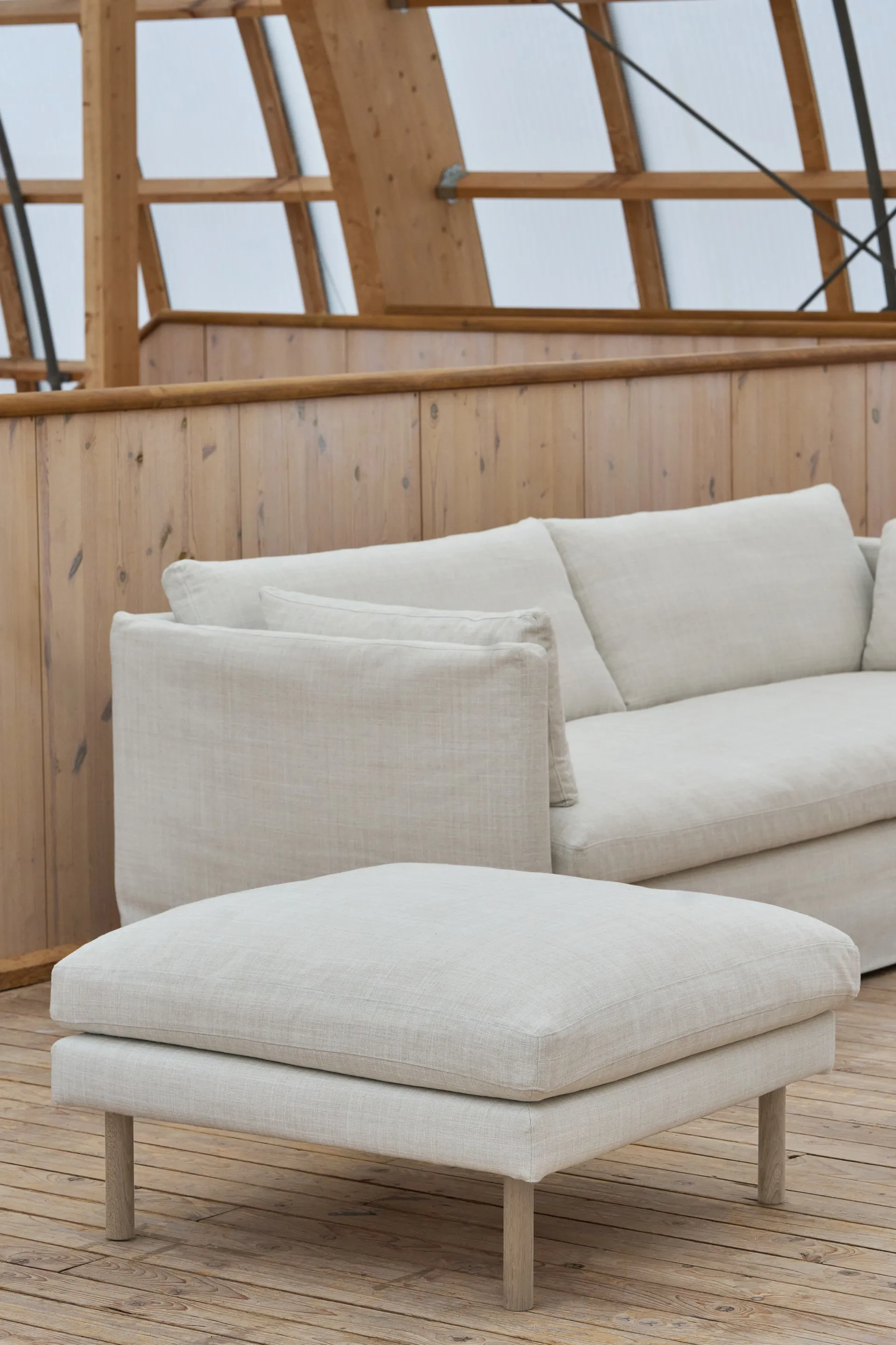 Linnevik footstool, Oslo Nature 1540-white-oiled oak 1898