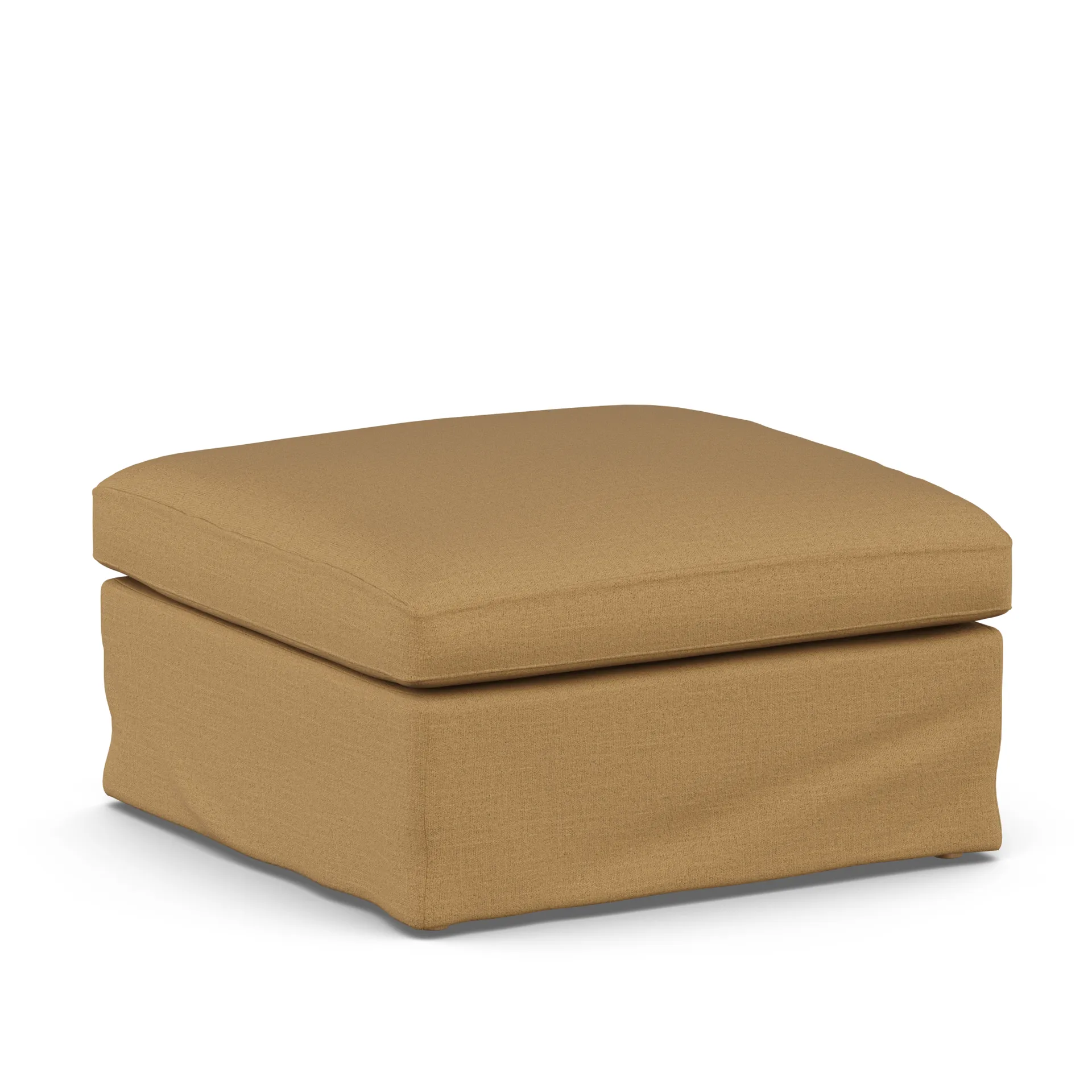 Linnevik footstool, Same Ochre 6676-white-oiled oak, with skirt 1898