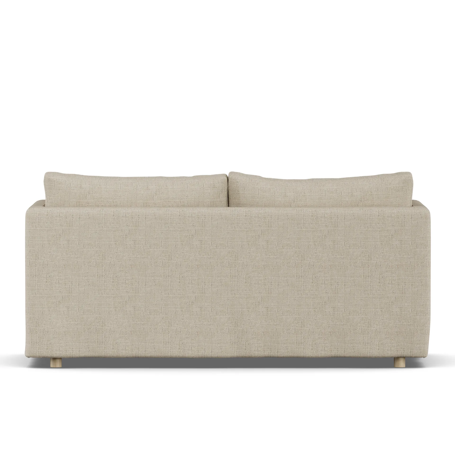 Linnevik sofa, Bern beige 0341-white-oiled oak, 2-seater, with skirt 1898