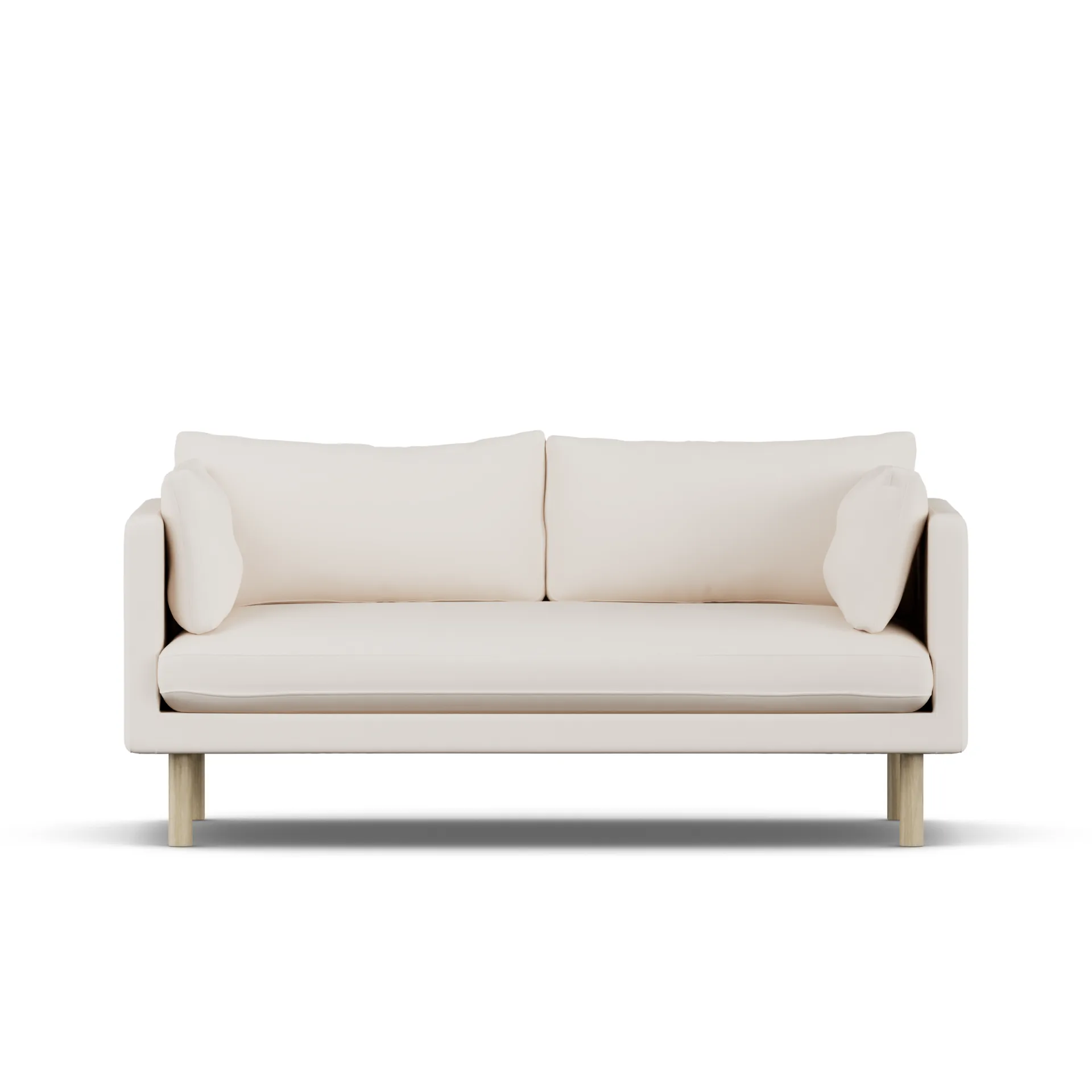 Linnevik sofa, Caleido Beige 9600-white-oiled oak, 2-seater 1898