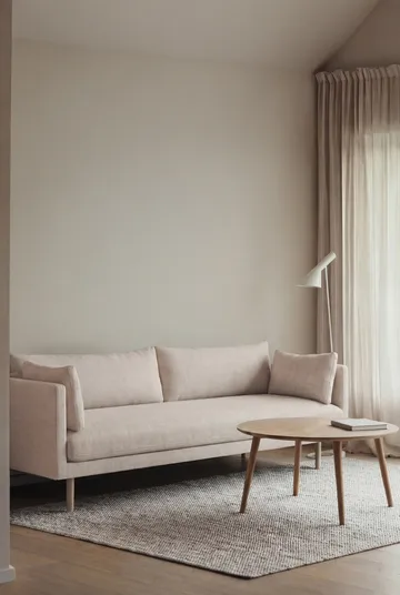 Linnevik sofa - Caleido Beige 9600-white-oiled oak, 4-seater - 1898