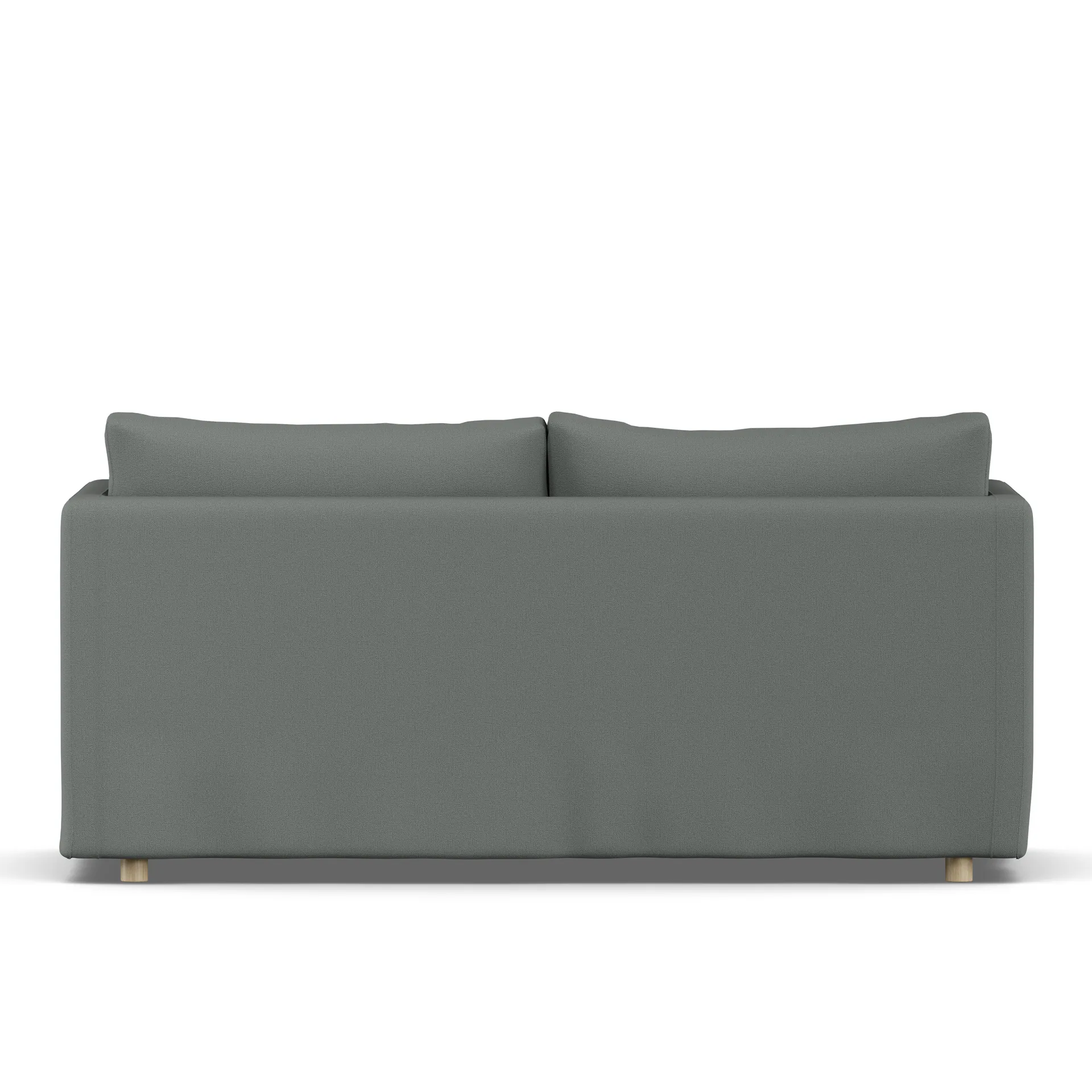 Linnevik sofa, Caleido Grey 1240-white-oiled oak, 2-seater, with skirt 1898
