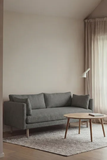 Linnevik sofa - Caleido Grey 1240-white-oiled oak, 2-seater - 1898