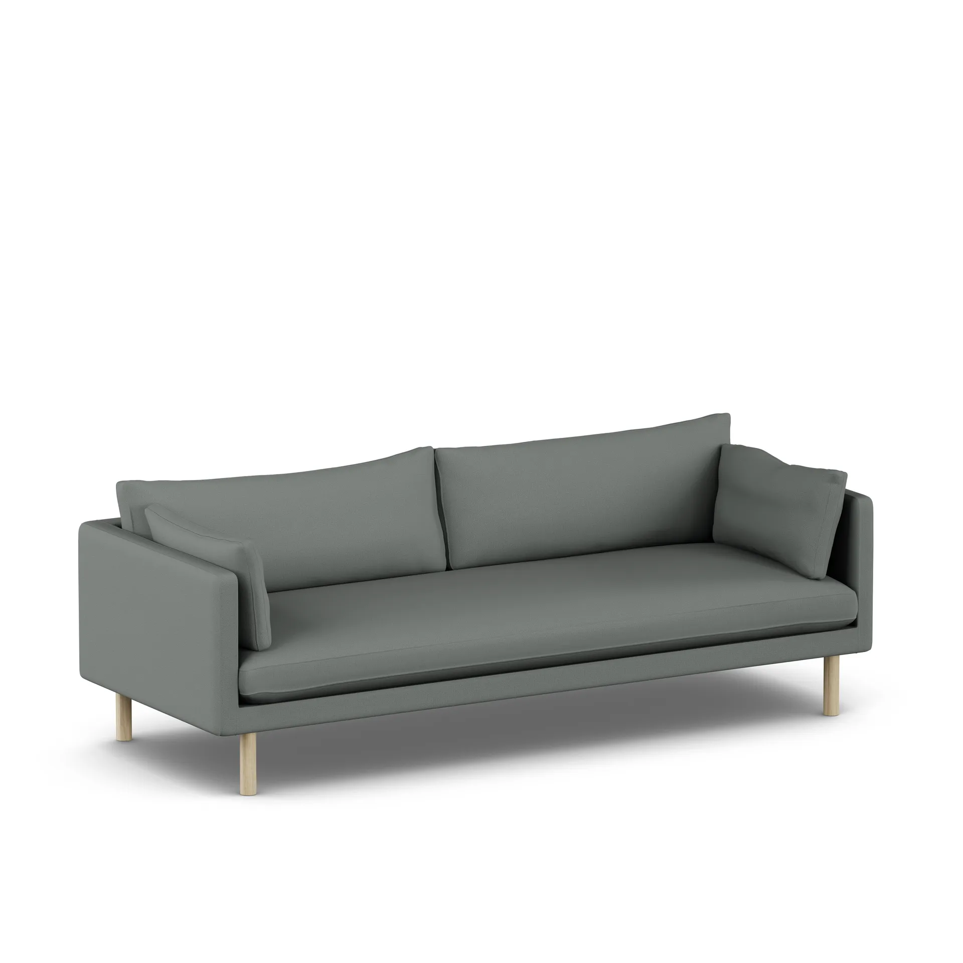 Linnevik sofa, Caleido Grey 1240-white-oiled oak, 4-seater 1898
