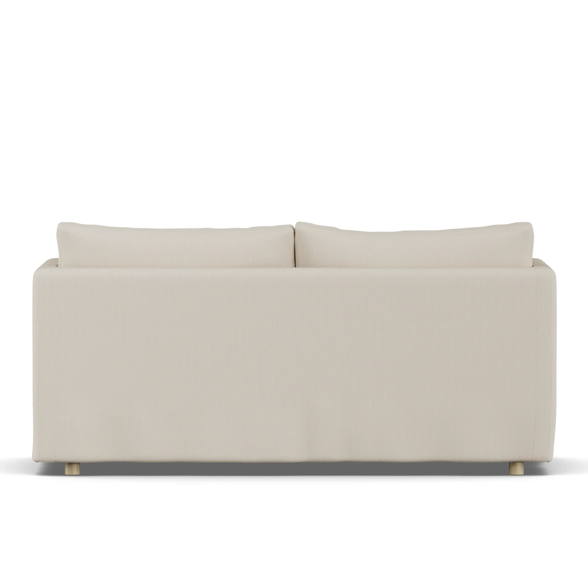 Linnevik sofa, Jump Beige 1956-white-oiled oak, 2-seater, with skirt 1898