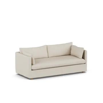 Linnevik sofa - Jump Beige 1956-white-oiled oak, 3-seater, with skirt - 1898