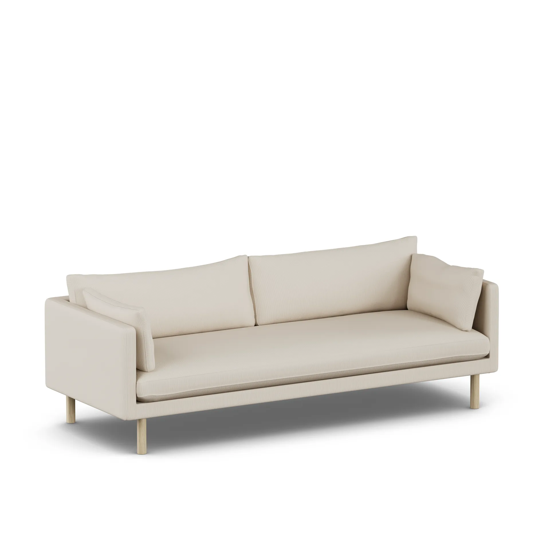 Linnevik sofa, Jump Beige 1956-white-oiled oak, 4-seater 1898