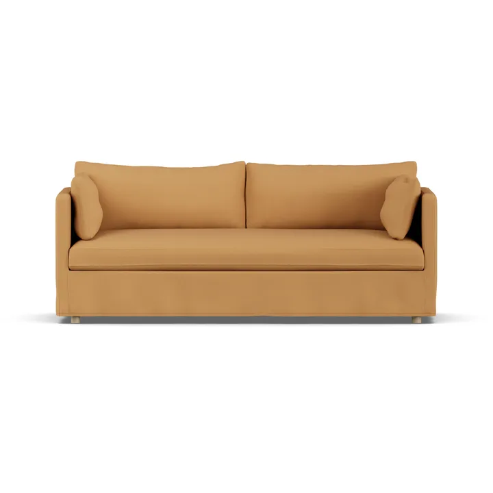 Linnevik sofa - Jump Honey 1959-white-oiled oak, 3-seater, with skirt - 1898