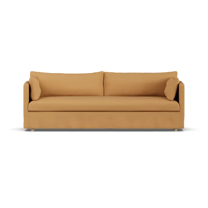 Linnevik sofa - Jump honey 1959-white-oiled oak, 4-seater, with skirt - 1898