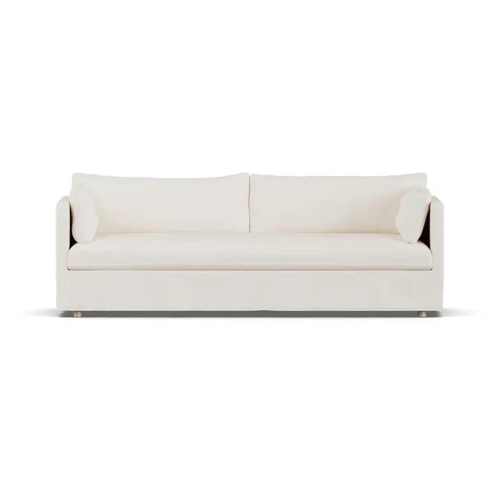 Linnevik sofa - Jump off white 1954-white-oiled oak, 4-seater, with skirt - 1898