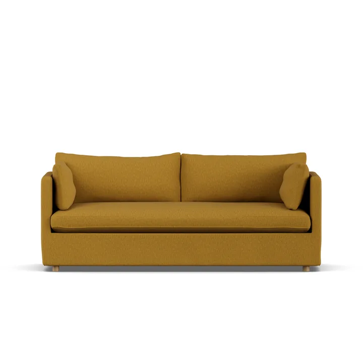 Linnevik sofa - Luiza Mustard 3972-white-oiled oak, 3-seater, with skirt - 1898