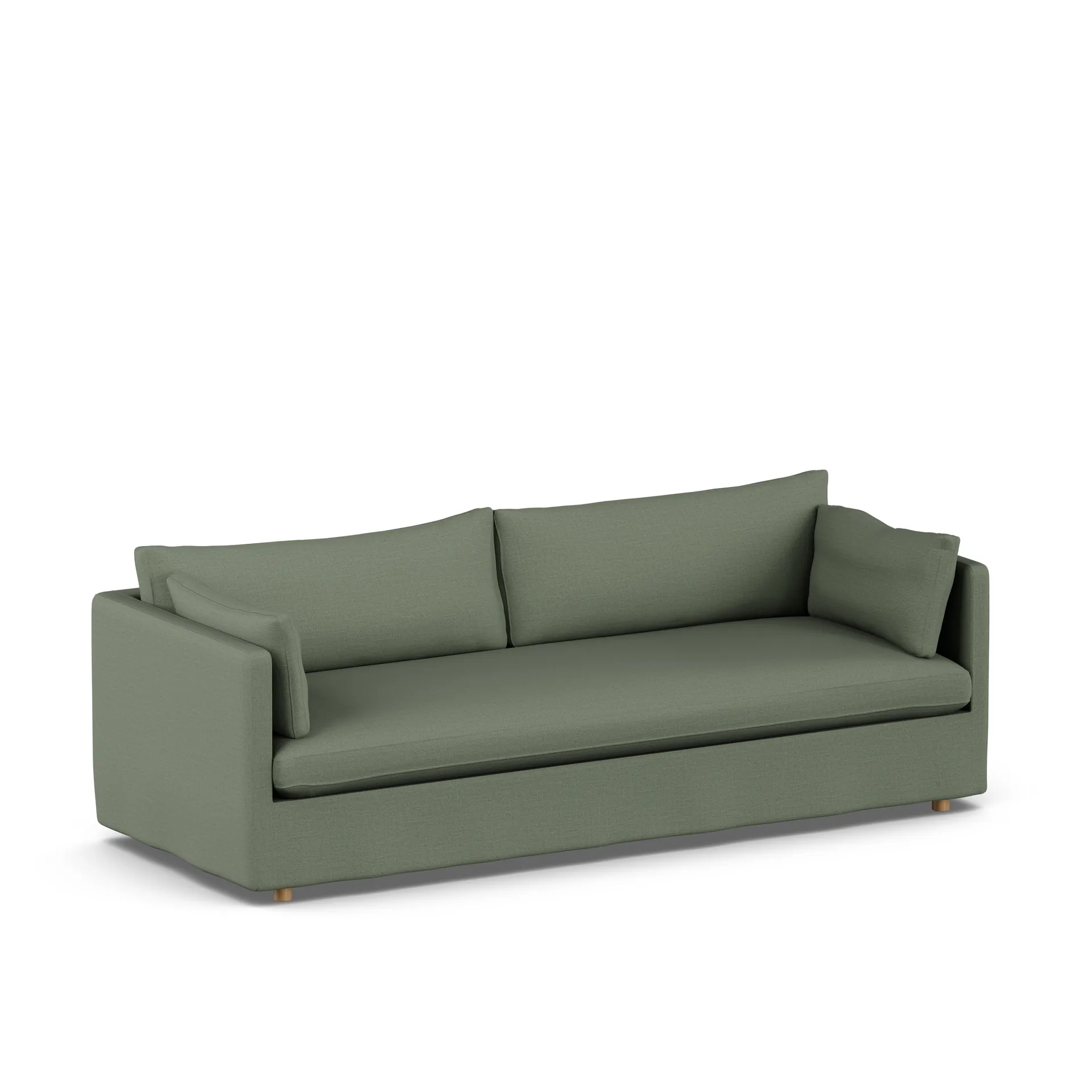 Linnevik sofa, Same Forest 6677-white-oiled oak, 4-seater, with skirt 1898