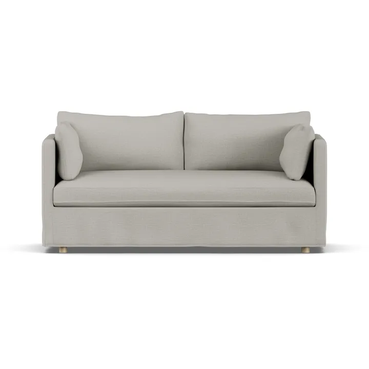 Linnevik sofa - Same Grey 6673-white-oiled oak, 2-seater, with skirt - 1898
