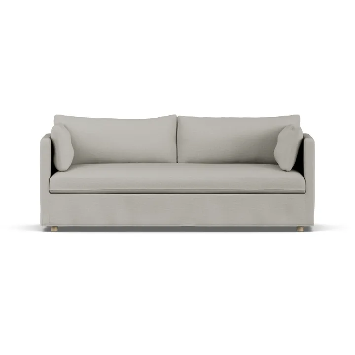 Linnevik sofa - Same Grey 6673-white-oiled oak, 3-seater, with skirt - 1898