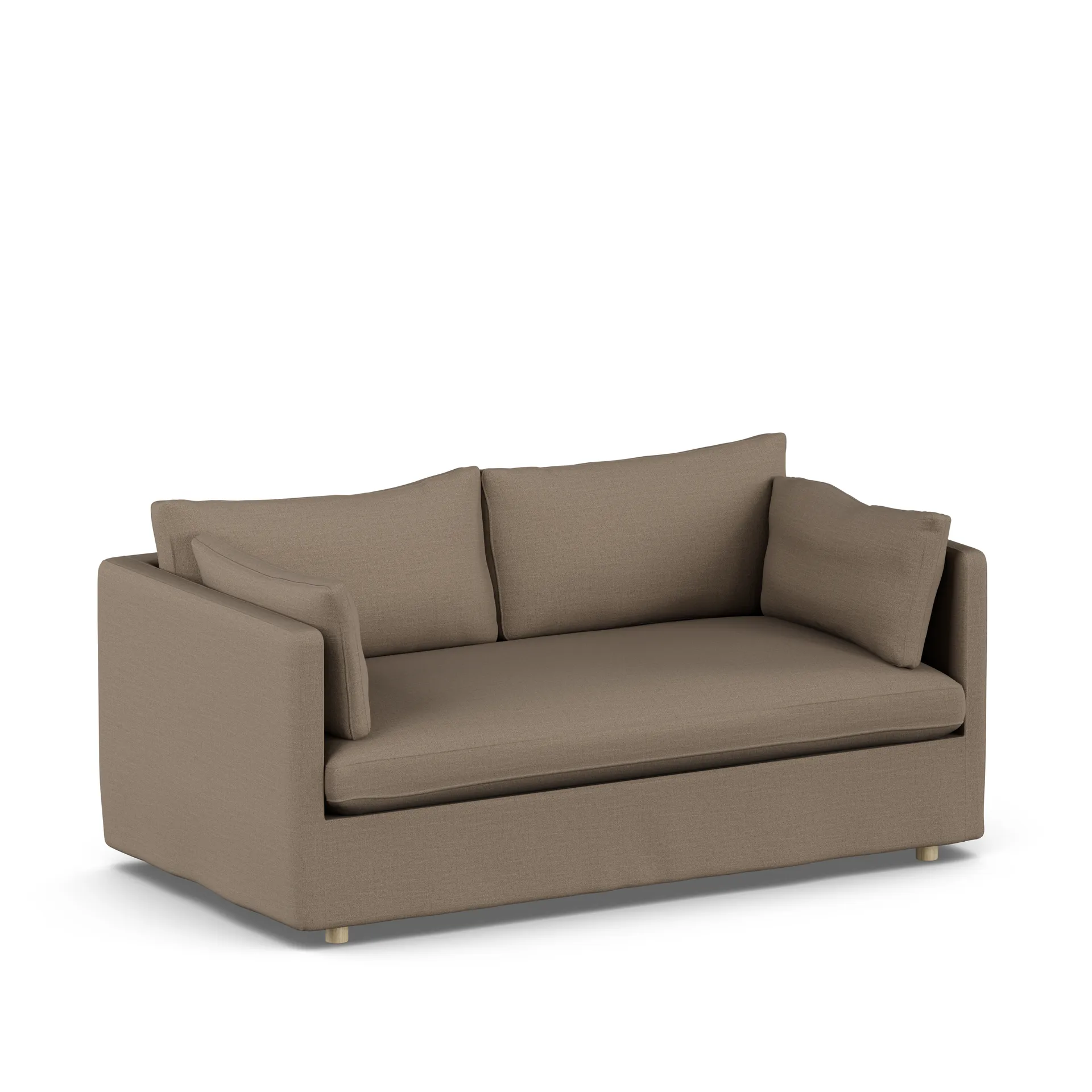Linnevik sofa, Same Mole 6674-white-oiled oak, 2-seater, with skirt 1898