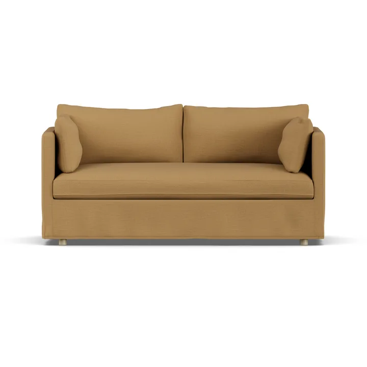 Linnevik sofa - Same Ochre 6676-white-oiled oak, 2-seater, with skirt - 1898