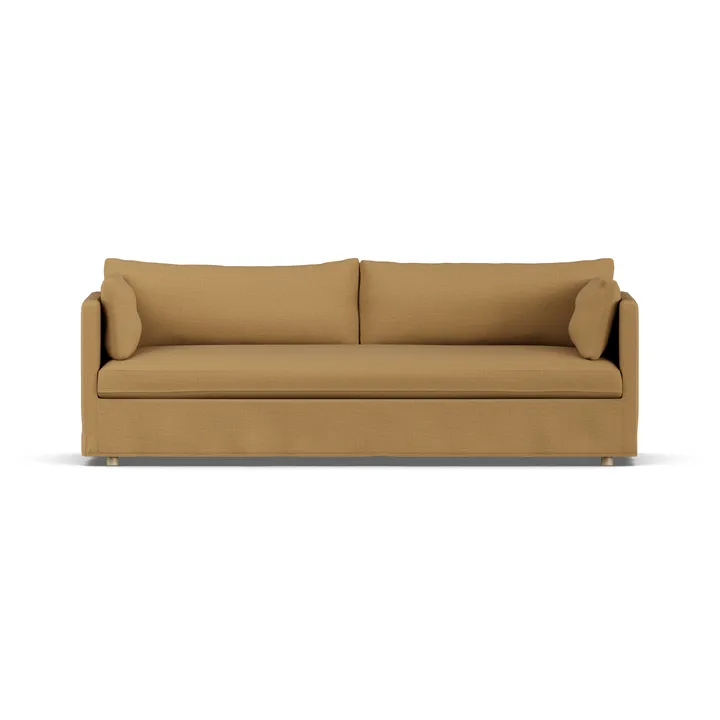 Linnevik sofa - Same Ochre 6676-white-oiled oak, 4-seater, with skirt - 1898