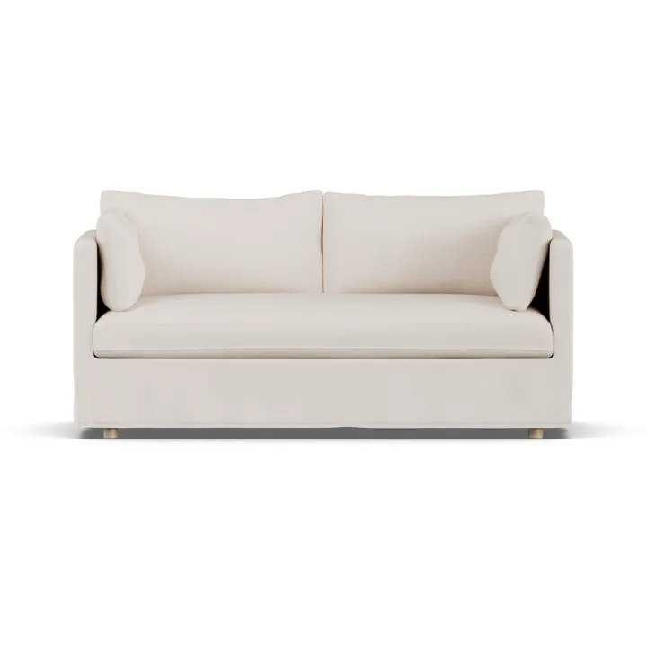 Linnevik sofa - Same Off White 6671-white-oiled oak, 2-seater, with skirt - 1898