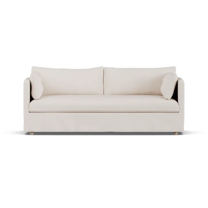 Linnevik sofa - Same Off White 6671-white-oiled oak, 3-seater, with skirt - 1898